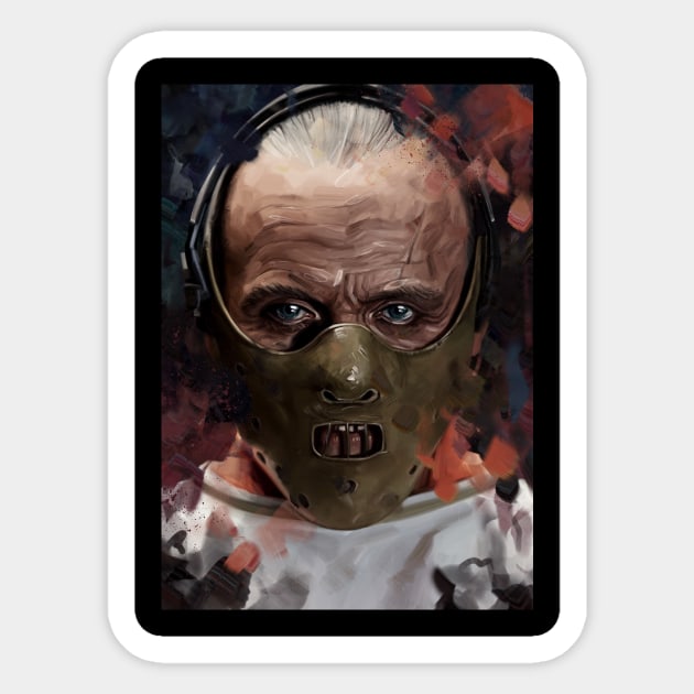 Hannibal Lecter Sticker by dmitryb1